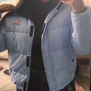 Light blue polo puffer jacket